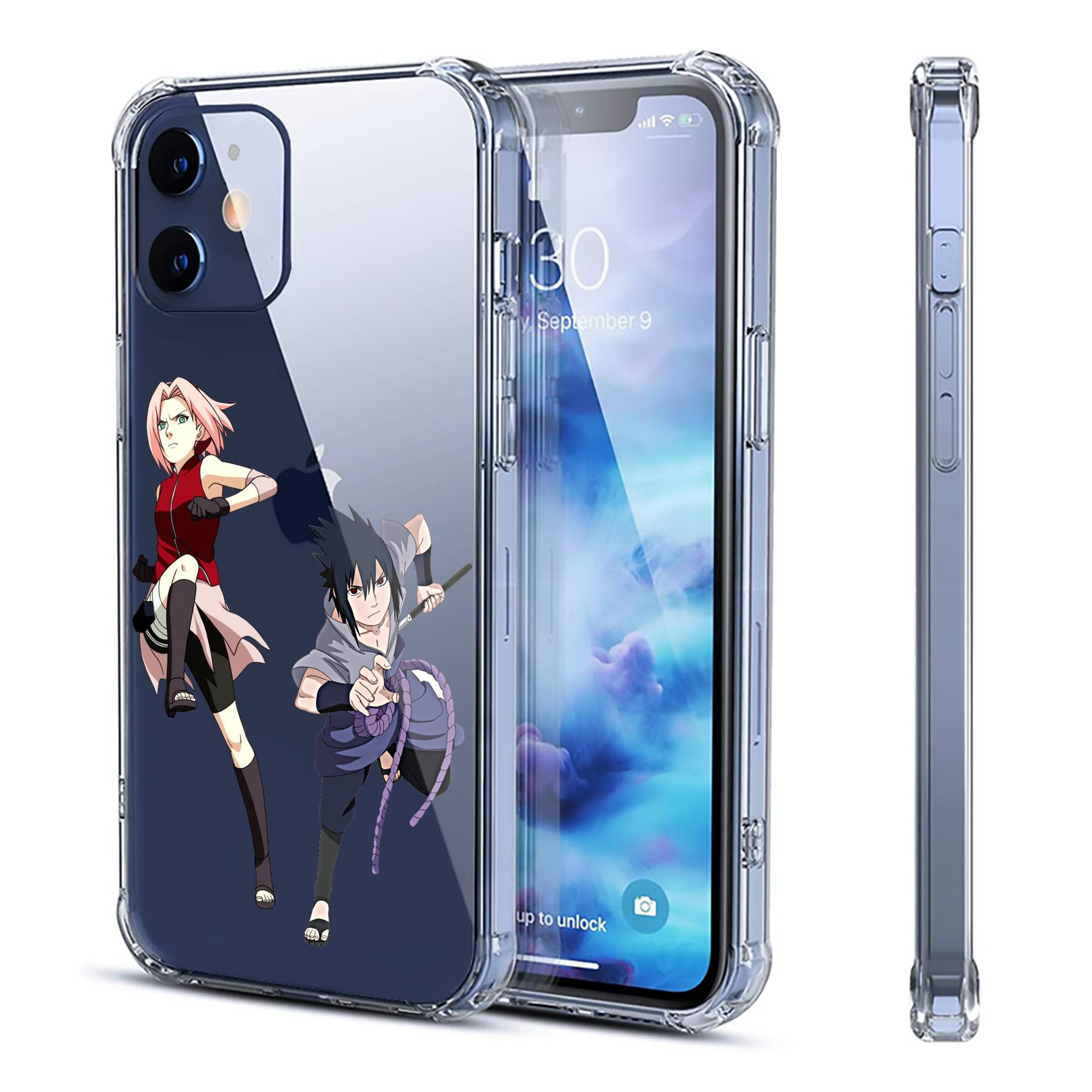 （画像用） NARUTO -ナルト- 春野サクラ Haruno Sakura 【iPhone 12シリーズ対応】透明スマホケース（クリアソフトケース）
